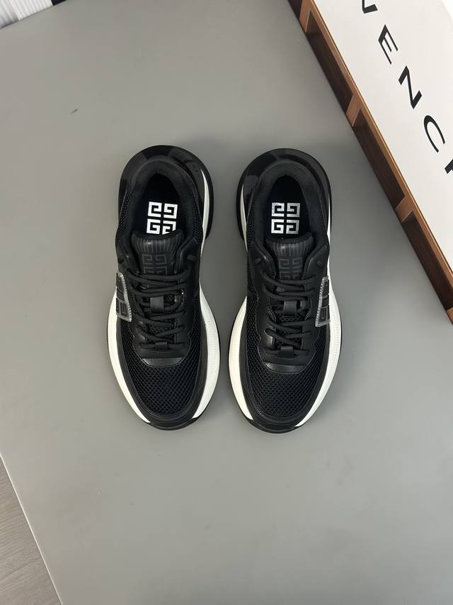 Givenchy纪梵希 ］顶级p: Size: 38-45 38.45定制 Givenchy 纪梵希 全新giv 1男士厚底增高休闲运动鞋，鞋面高品质小牛皮拼接